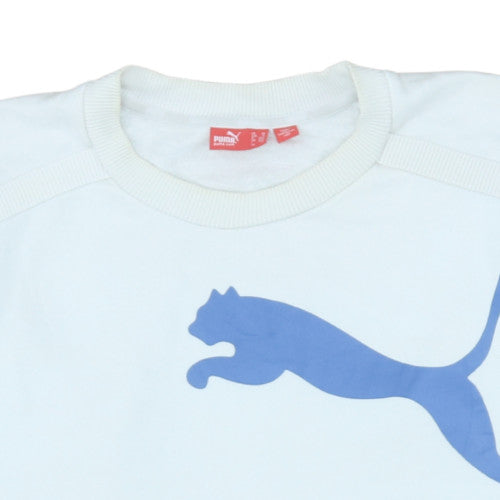 Puma Men's White XS Crew Neck Pullover Sweatshirt