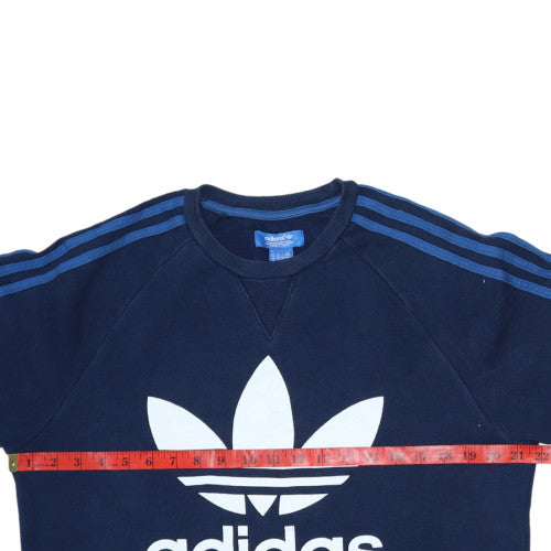 Adidas Men's Blue Crew Neck Pullover Sweatshirt Size M