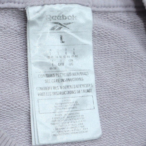 Reebok Women’s Grey Logo Crew Neck Pullover Sweatshirt L