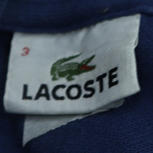 Lacoste Men's Blue Cotton Polo Shirt Size S Regular Fit