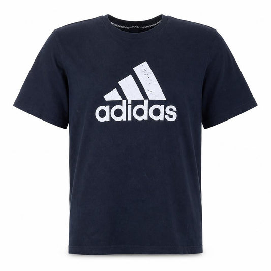 Adidas Men's Navy Blue Short Sleeve Sports Logo T-Shirt M
