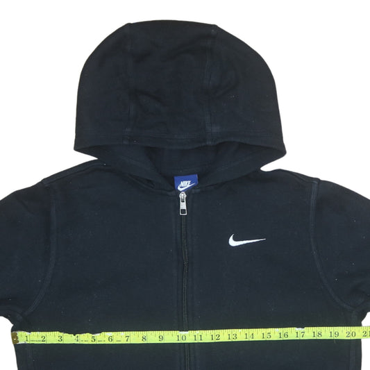 Nike Boys Black Full Zip Hoodie XL 13-15 Years Fleece Lined Casual