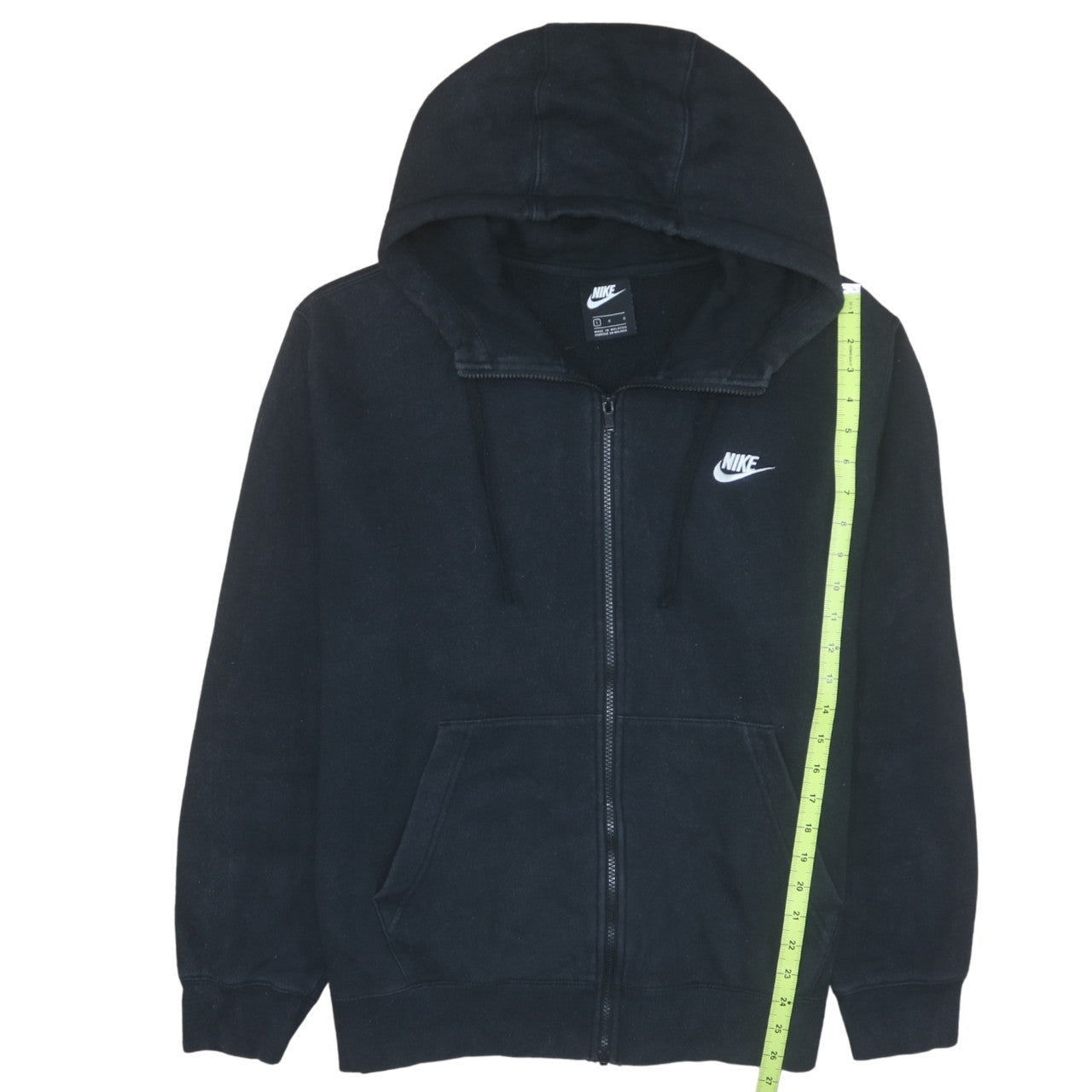 Nike Men's Black Full Zip Hoodie Fleece Sweatshirt Size L