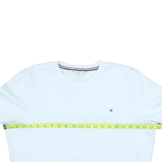Tommy Hilfiger Men’s White Crew Neck Pullover Sweatshirt M