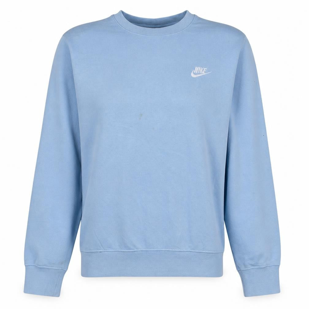 Nike Womens Blue XS Pullover Crew Neck Sweatshirt Cotton Blend
