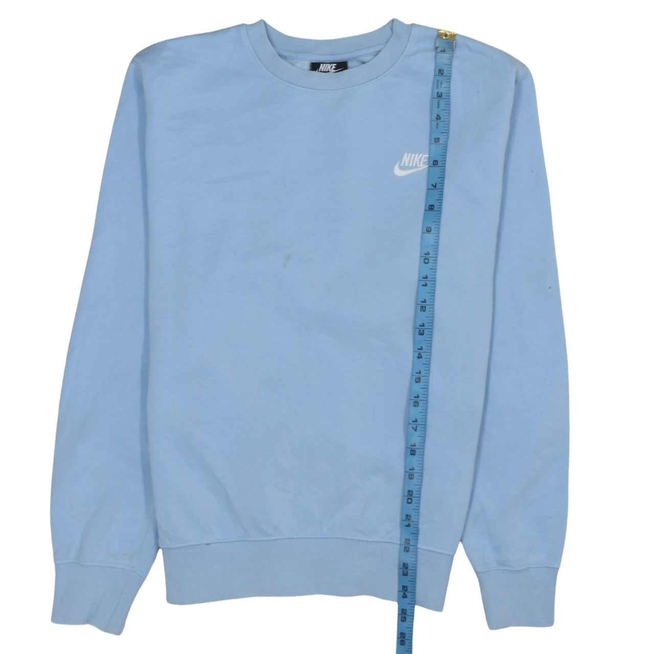 Nike Womens Blue XS Pullover Crew Neck Sweatshirt Cotton Blend