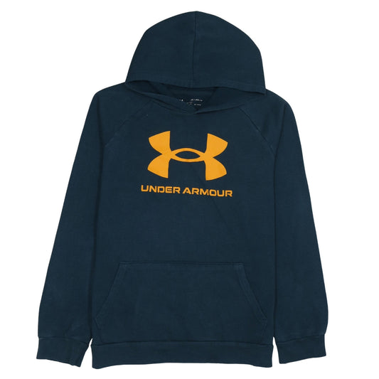 Under Armour Teens Blue XL Pullover Hoodie with Logo Print