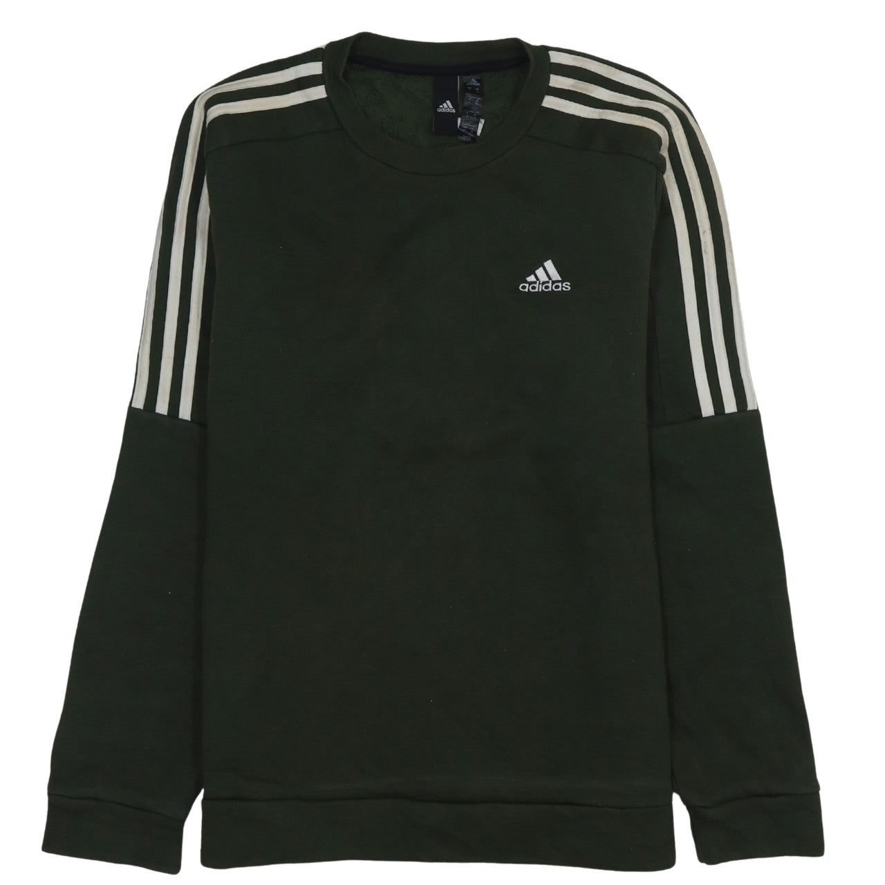 Adidas Mens Green Crew Neck Long Sleeve Sweatshirt Size S