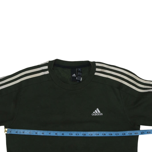 Adidas Mens Green Crew Neck Long Sleeve Sweatshirt Size S