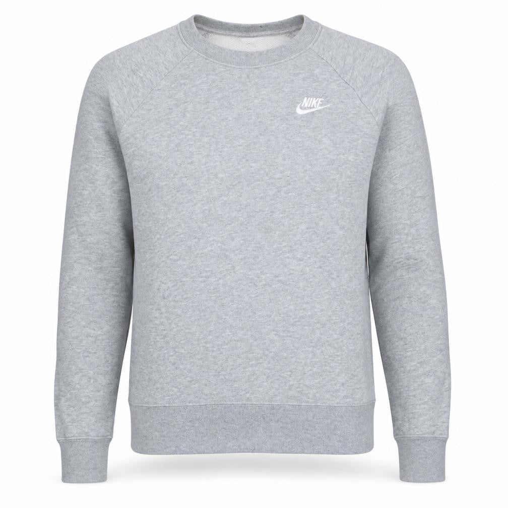 Nike Men's Grey Small Crew Neck Pullover Sweatshirt Regular Fit