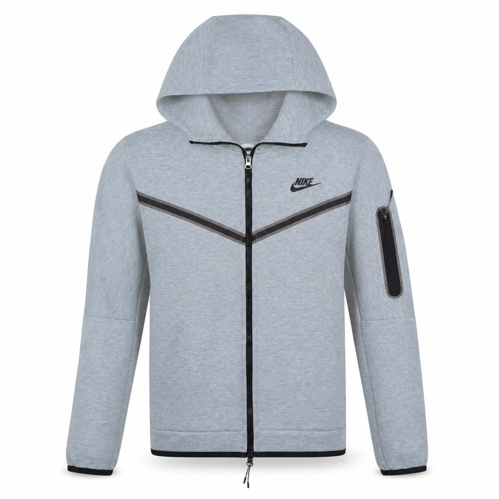 Nike Men's Grey Full Zip Hoodie M Regular Fit Sportswear
