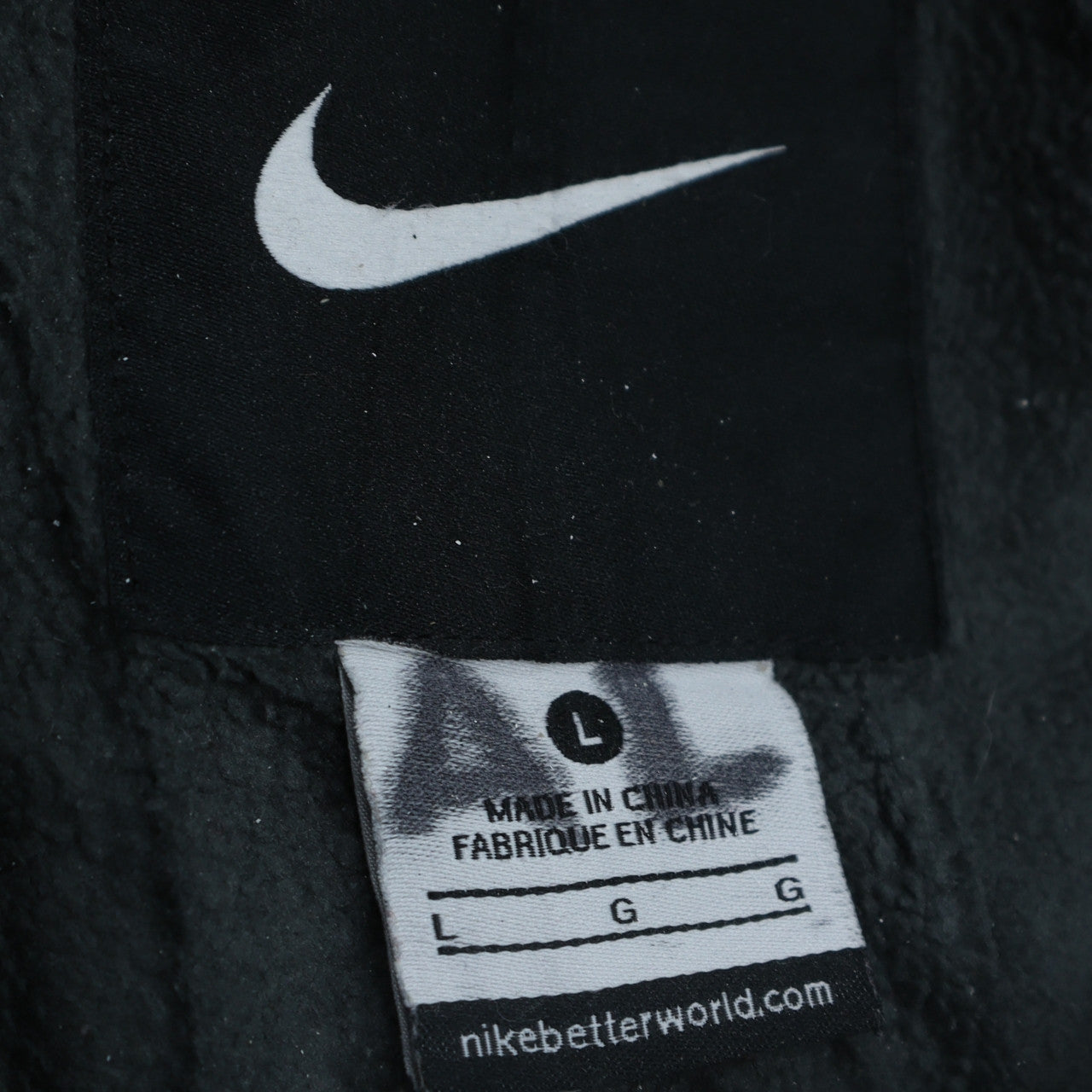 Nike Men's Blue L Hooded Windbreaker Jacket Full Zip Polyester