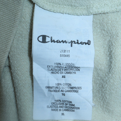 Champion Men's Beige XL Pullover Sweatshirt Crew Neck Cotton