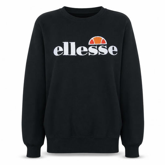 Ellesse Womens Black UK 8 Pullover Sweatshirt Logo Print