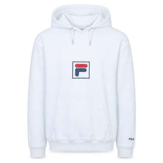 Fila Men's White Small Pullover Hoodie Logo Sweatshirt