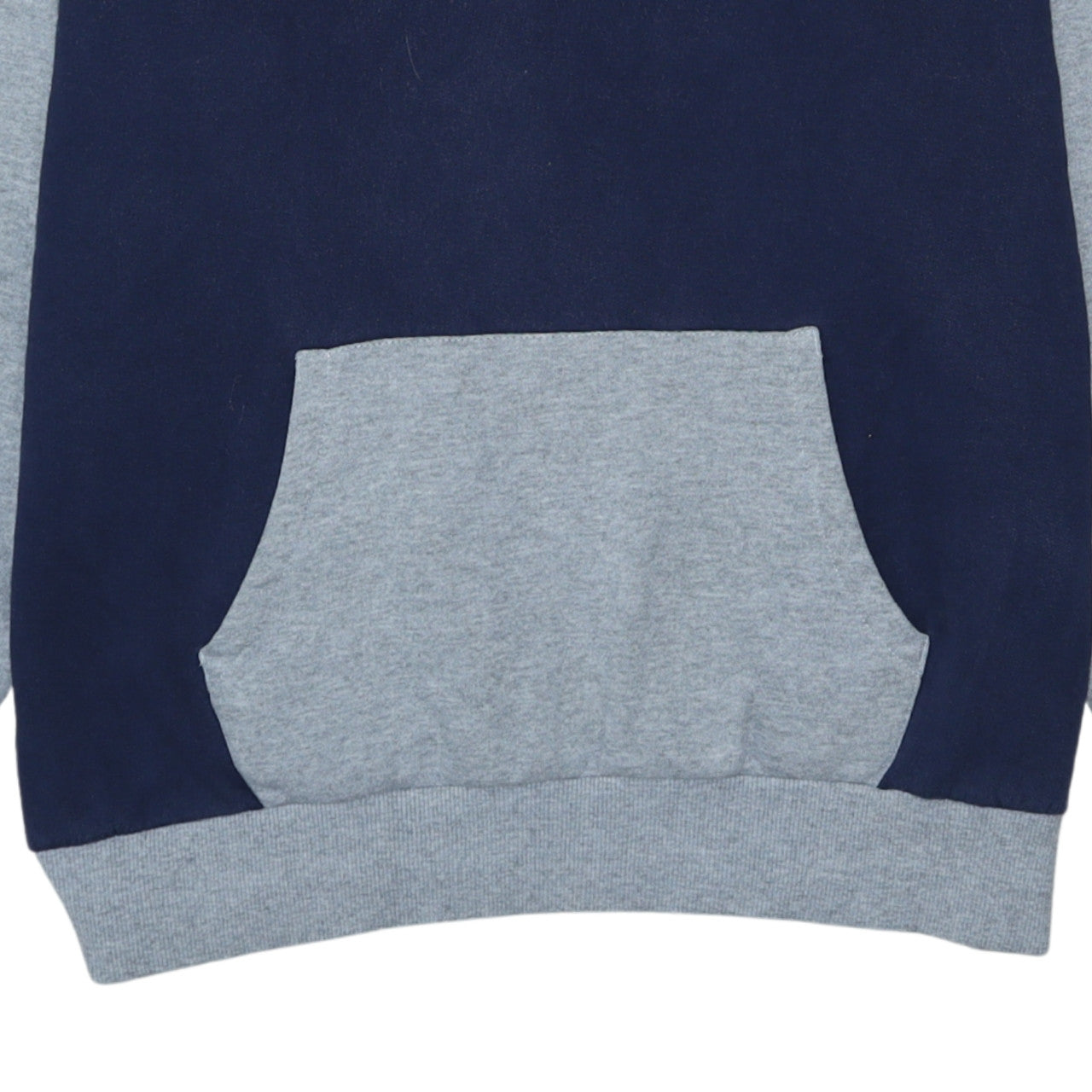 The North Face Mens Blue Pullover Hoodie Size L Fleece Cotton Blend