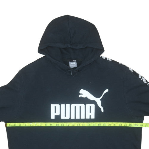Puma Men's Black 2XL Pullover Hoodie with Logo Graphic