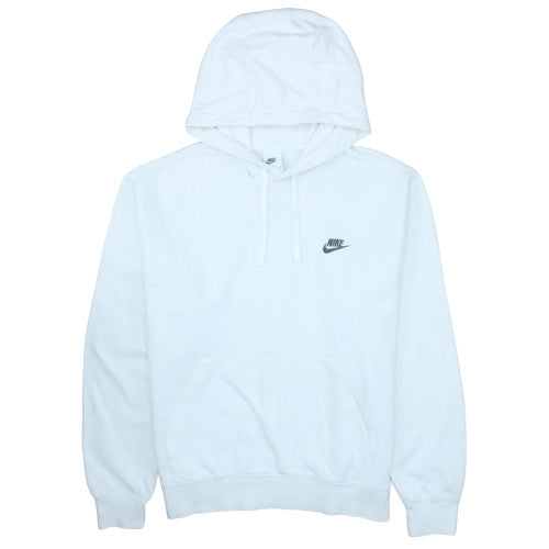 Nike Men's White Pullover Hoodie M Logo Sports Fleece