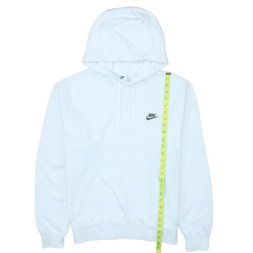 Nike Men's White Pullover Hoodie M Logo Sports Fleece