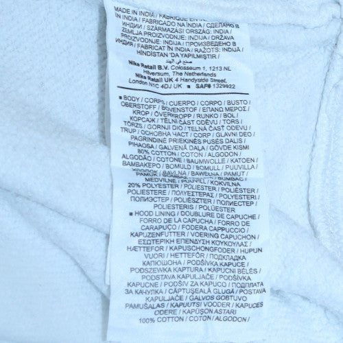Nike Men's White Pullover Hoodie M Logo Sports Fleece