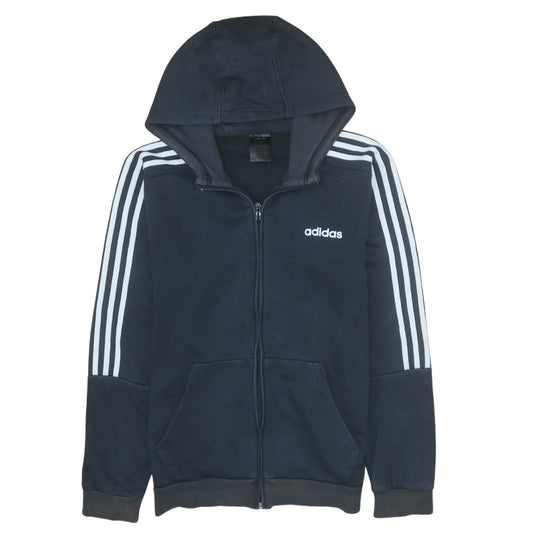 Adidas Men's Black Full Zip Hoodie Size M Sports Style