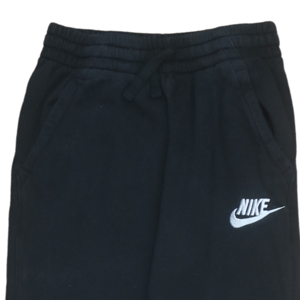 Nike Boys Black Jogger Sweatpants 147-158cm Cotton Blend Elastic Waist