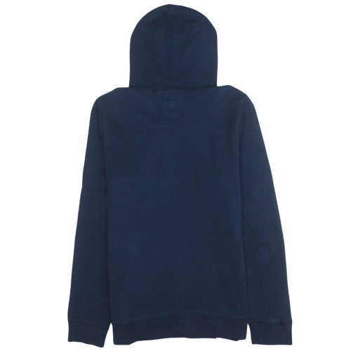 Hollister Men's Blue Pullover Hoodie L Regular Fit Logo Fleece