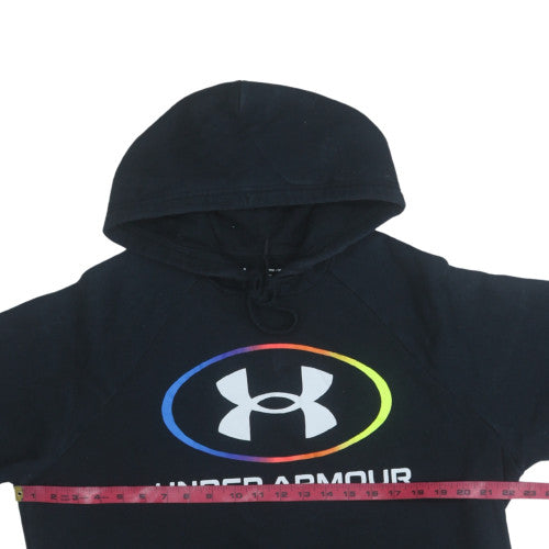 Under Armour Men’s Black Pullover Hoodie M Relaxed Fit Sports Fleece