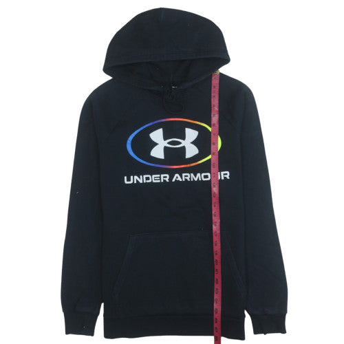 Under Armour Men’s Black Pullover Hoodie M Relaxed Fit Sports Fleece