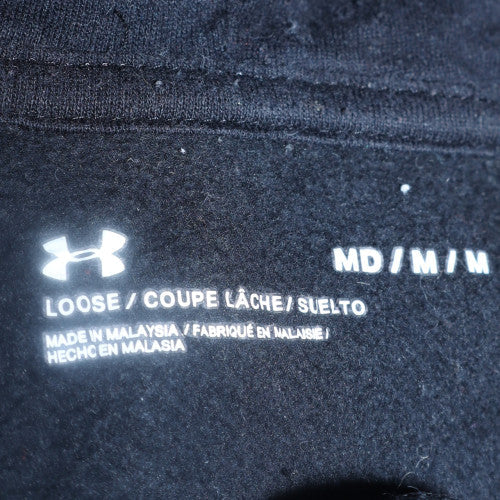 Under Armour Men’s Black Pullover Hoodie M Relaxed Fit Sports Fleece