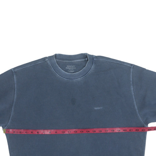 GANT Men's Blue Crew Neck Cotton Sweatshirt Size M