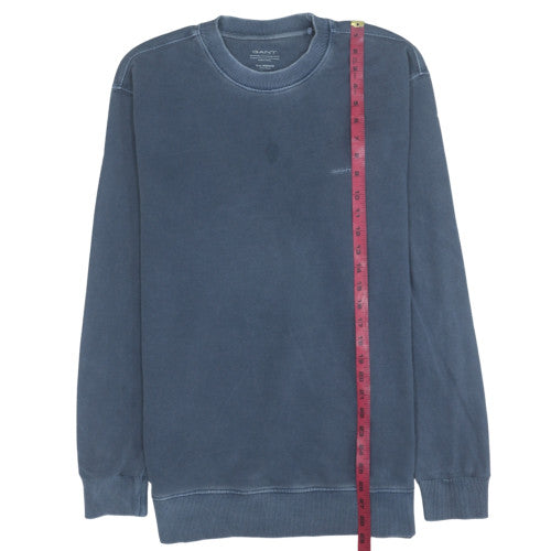 GANT Men's Blue Crew Neck Cotton Sweatshirt Size M