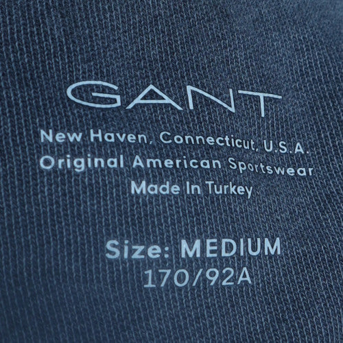 GANT Men's Blue Crew Neck Cotton Sweatshirt Size M
