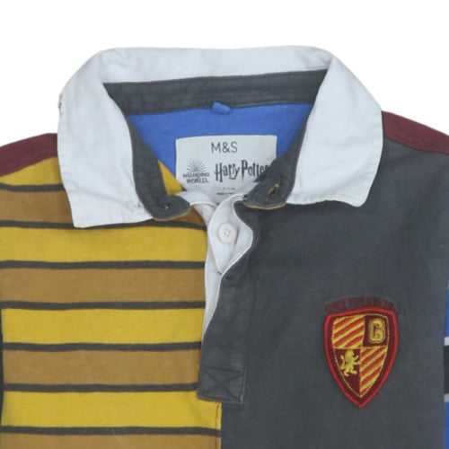 Marks and Spencer Boys Harry Potter Gryffindor Multi Rugby Polo Shirt 11-12 Years