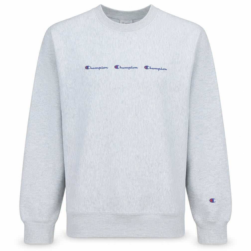 Champion Men's Grey Reverse Weave Pullover Sweatshirt Medium