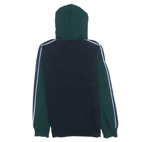 Kappa Boys Green Colourblock Pullover Hoodie 12 Years Cotton Blend