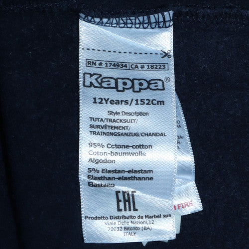 Kappa Boys Green Colourblock Pullover Hoodie 12 Years Cotton Blend