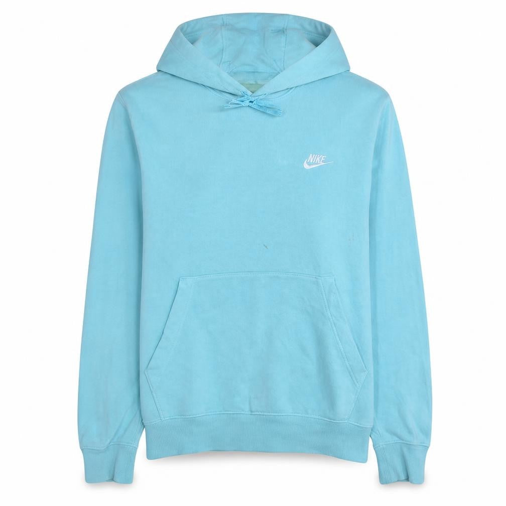 Nike Women Blue Pullover Hoodie M Cotton Blend Casual