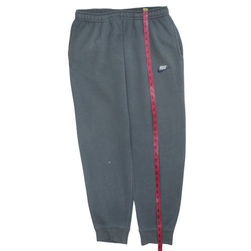 Nike Men’s Grey Fleece Sweatpants M Regular Fit Tapered Trousers