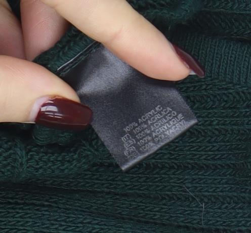 Nina Leonard Women’s Green Knit A-Line Dress Size L Long Sleeve
