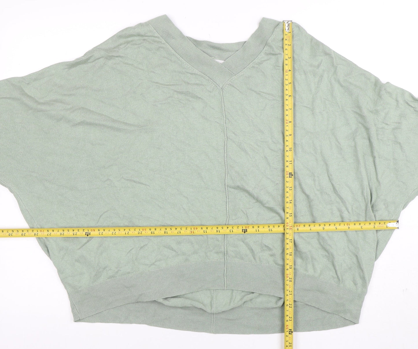 Next Women’s Green V-Neck Batwing Knit Top Size 14