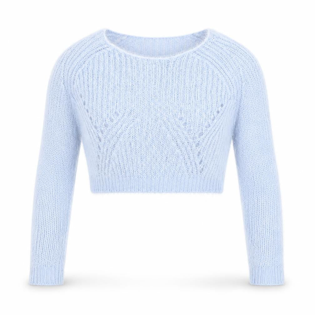 H&M Divided Women's Blue Open-Knit Pullover Jumper Size S