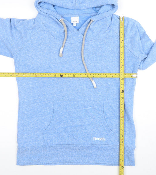 Bench Men's Blue Pullover Hoodie L Regular Cotton Blend