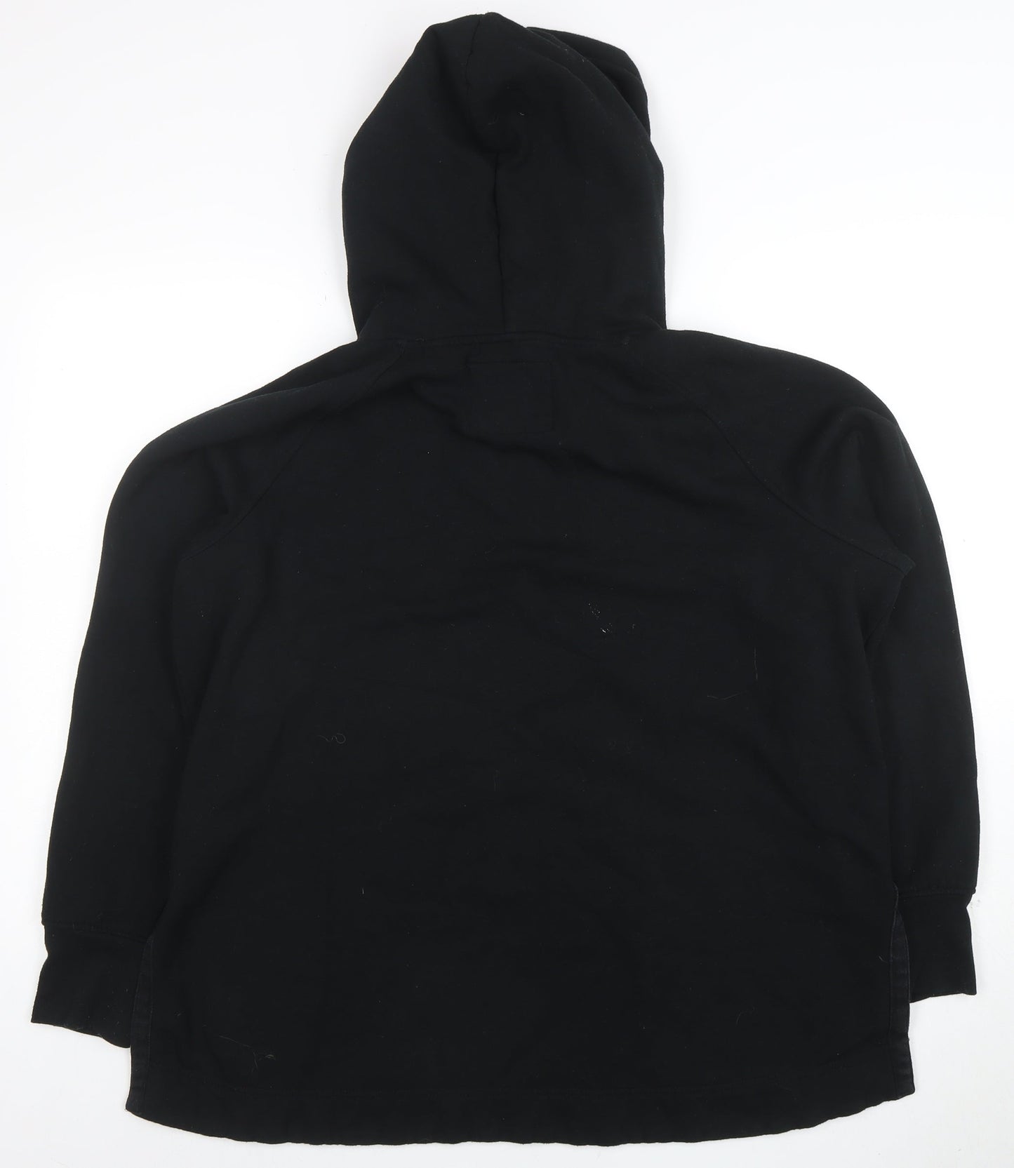 JACHS Girlfriend Women Black Pullover Hoodie L Cotton Blend Fleece