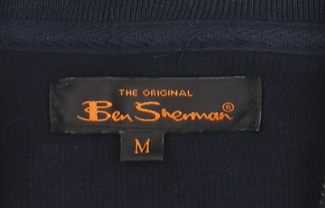 Ben Sherman Men's Blue Full Zip Cotton Sweatshirt Size M