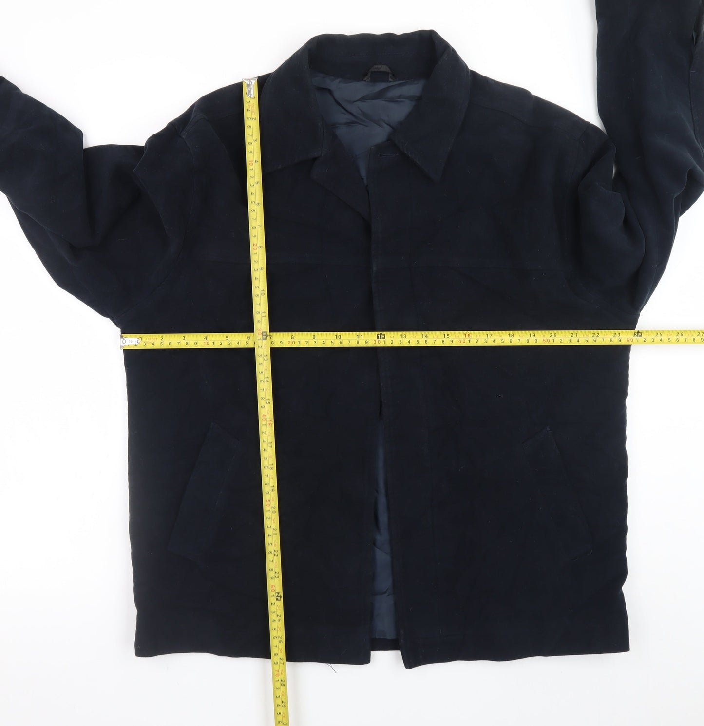 Armando Men’s Blue Cotton Lined Jacket L Casual Mid-Length
