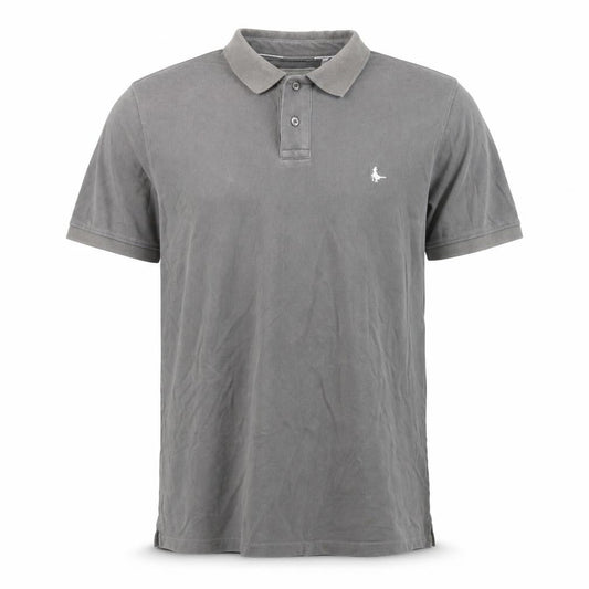 Jack Wills Men's Grey Cotton Polo Shirt L Regular Fit