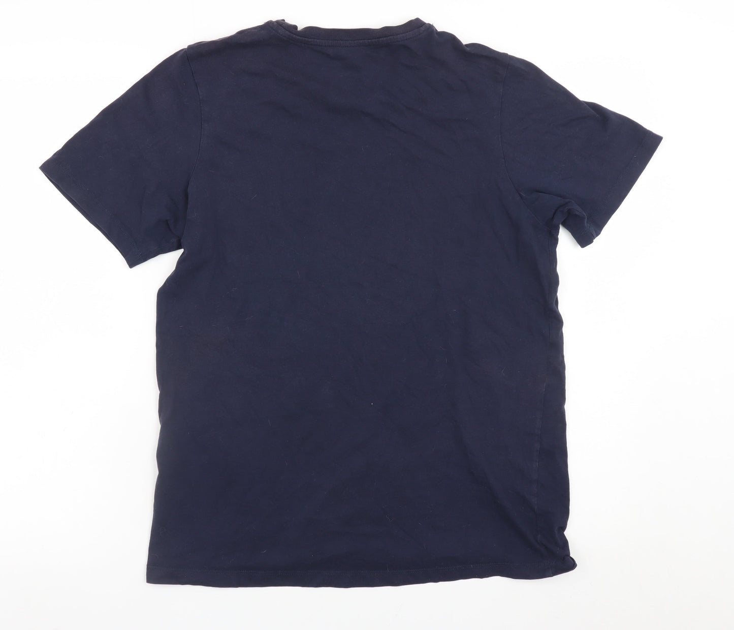 Jack & Jones Boys Navy Blue 16 Years Graphic Print Cotton T-Shirt