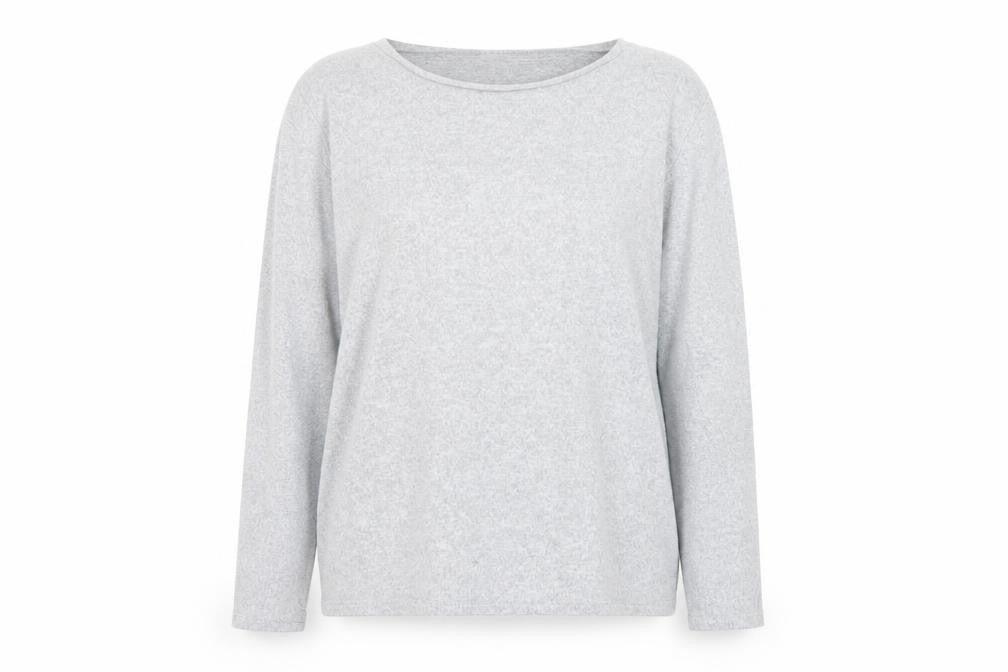 Bonmarché Womens Grey Long Sleeve Basic Jersey Top Size 22