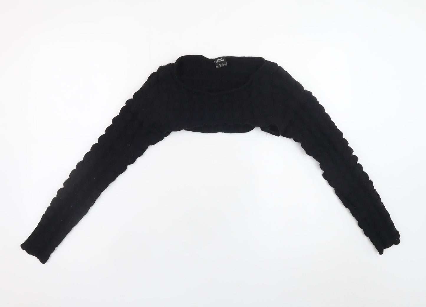 Urban Outfitters Women’s Black Cropped Long Sleeve Top XS